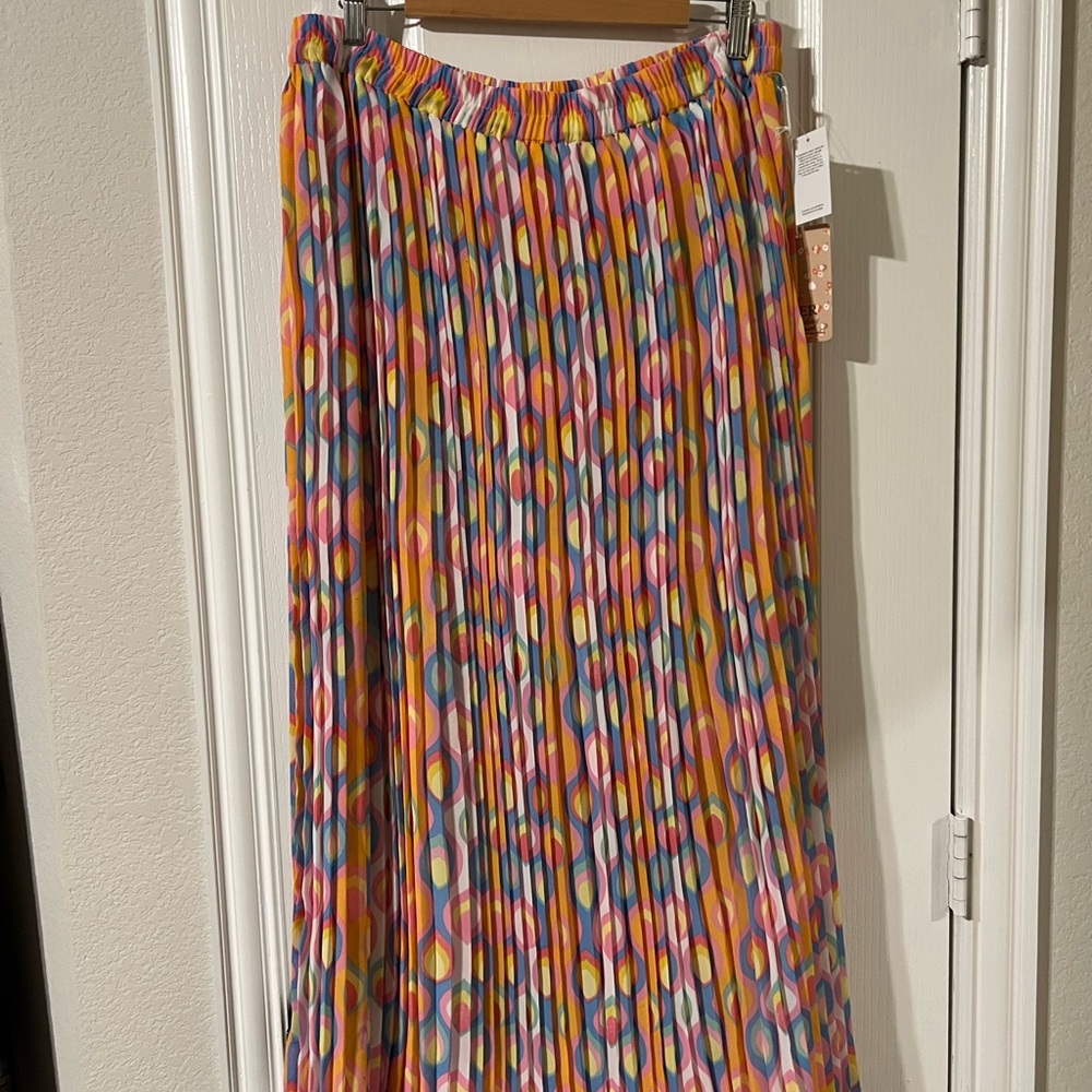 Colorful Pleated Skirt